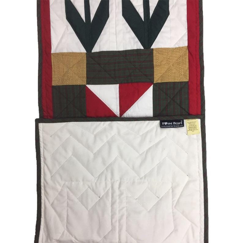 Tulip hand made, hand quilted table runner, throw, patchwork Table Toppers Calico Country cotton fabric by HOME HEART Brands(made in INDIA)