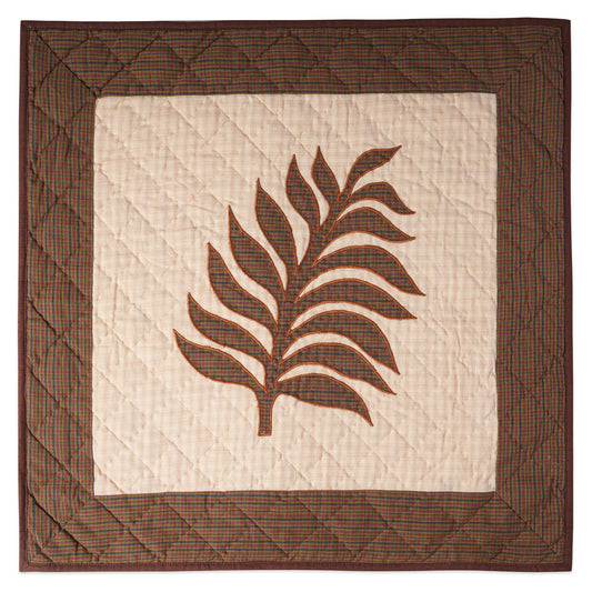 Hand made Hand quilted Wall hanging Quilt, Table Topper 19"x19" swiss cheese plant plaid by Home Heart brands (Made in India)