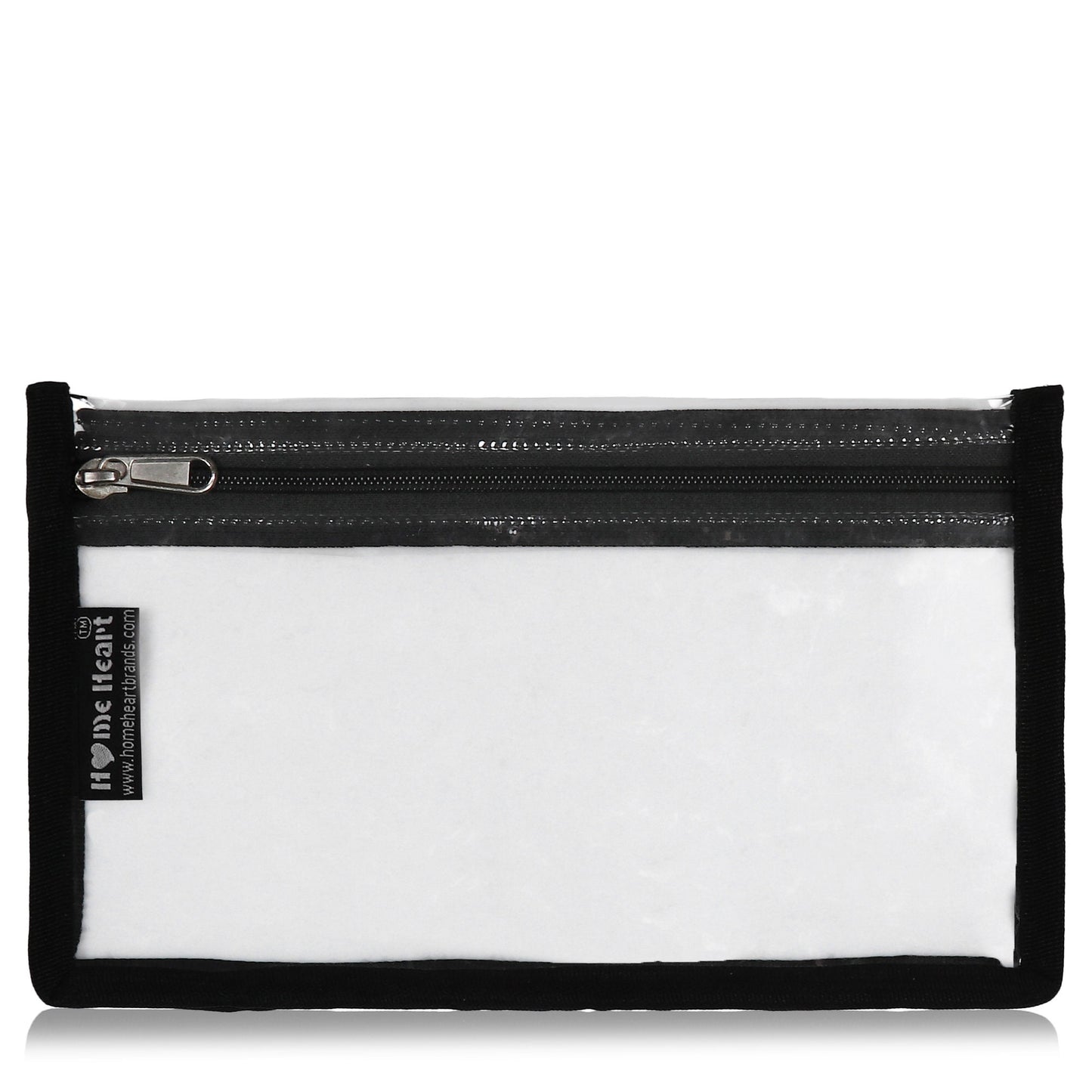 HOME HEART Brands multi-Purpose Water Resistant Clear Pvc Organizer Bag Pouch with YKK #5 Zipper Closure Small Size 6"x10"(Made in India)