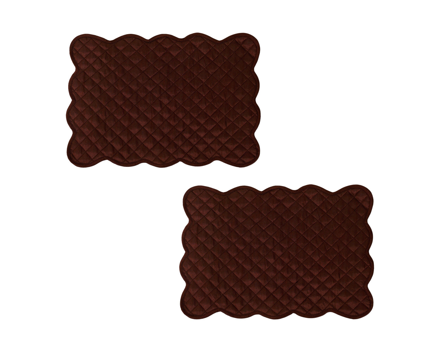 Quilted Table runner, Trivet, placemat  & Table toppers  duiponi Silk brown reversible design by HOME HEART Brands(Made in India)