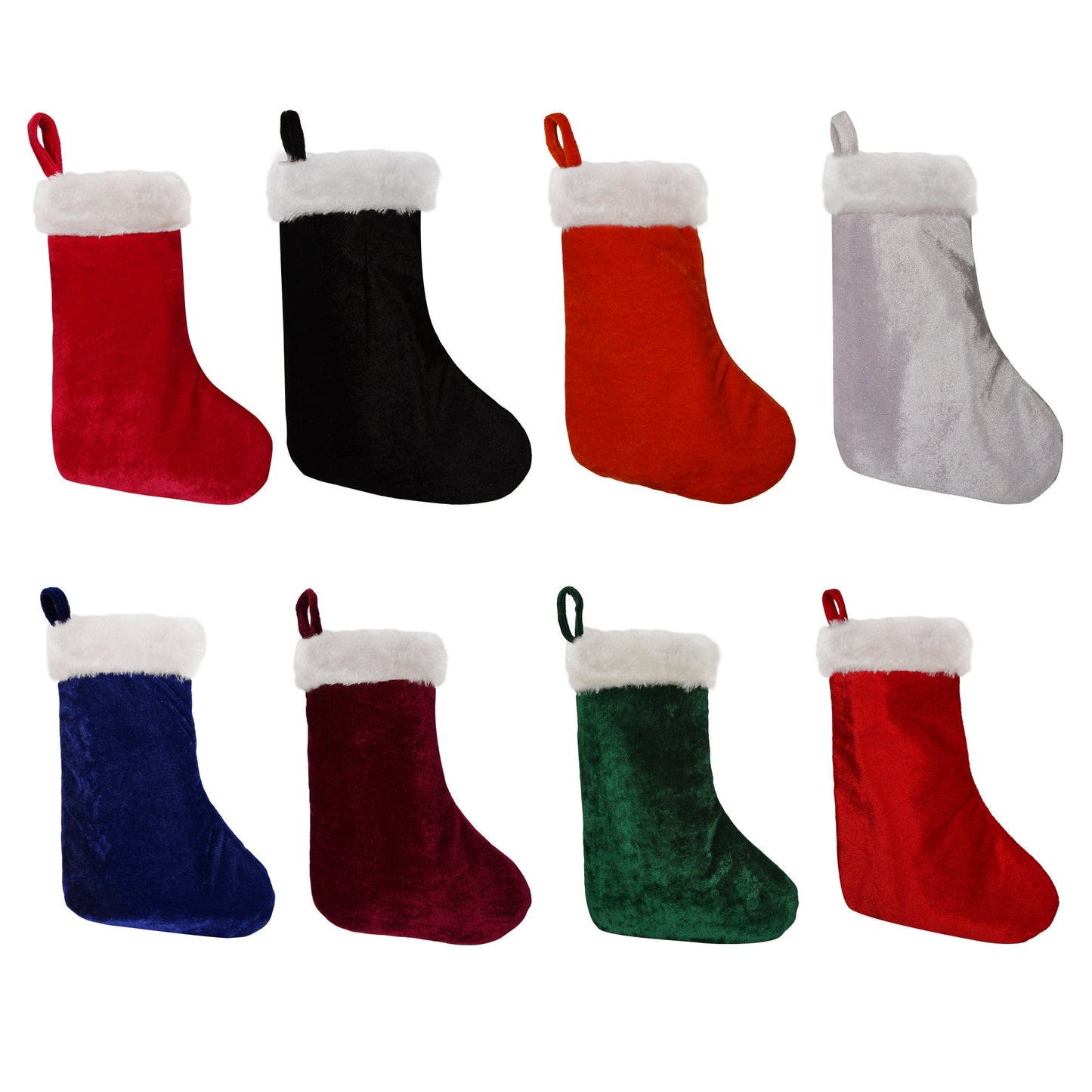 Christmas stocking Traditional red velvet (9 inch tall) by HOME HEART Brands(Made in India)