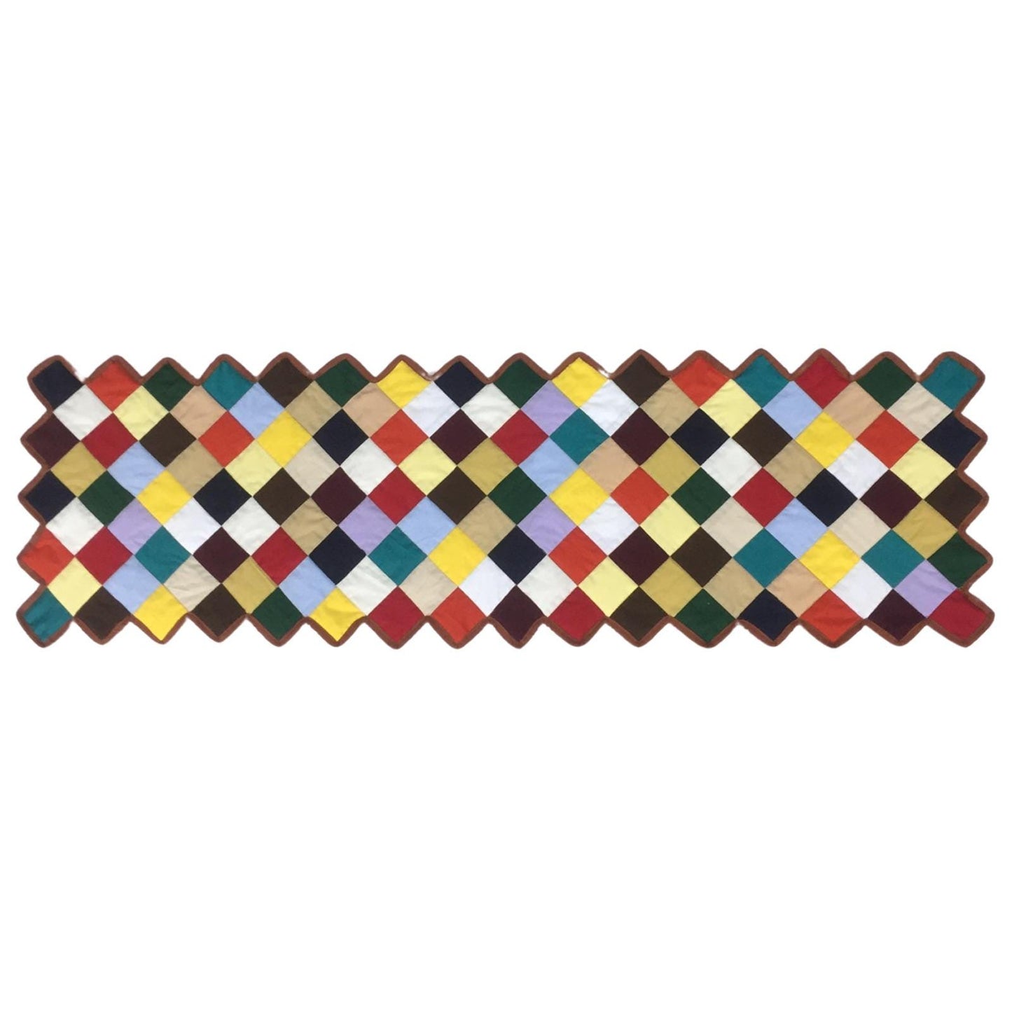 Hello spring solid color quilted table runner, throw patchwork Table Topper Calico Country cotton fabric by HOME HEART Brands(made in INDIA)