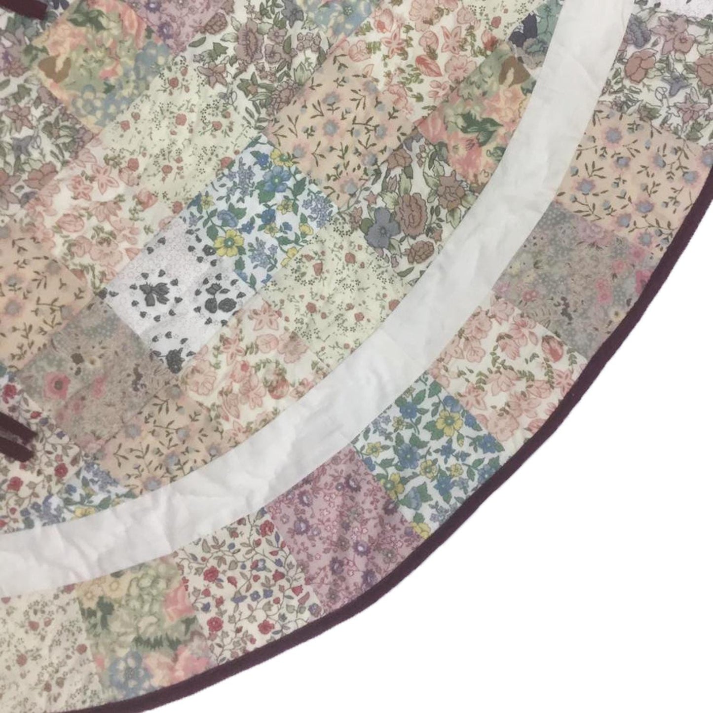Christmas tree skirt Hand made hand quilted patchwork Country floral style Thick Double Layer Christmas tree skirt by HOME HEART Brands