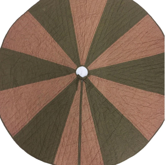 Christmas tree skirt hand made hand quilted patchwork Country gingham red green plaid Thick Double Layer by HOME HEART Brands