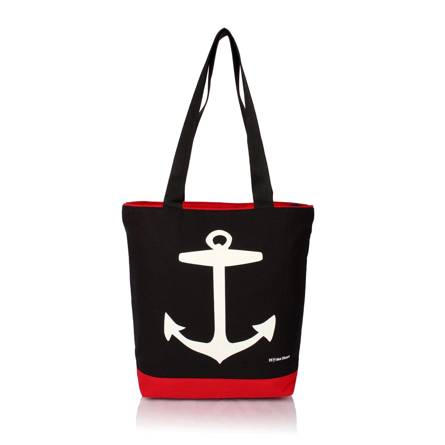 Hand bag Canvas shoulder duck cotton Tote Bag Nautical Anchor Theme 12oz with Pocket, Top for Shopping, Picnic, School , Travel, Beach