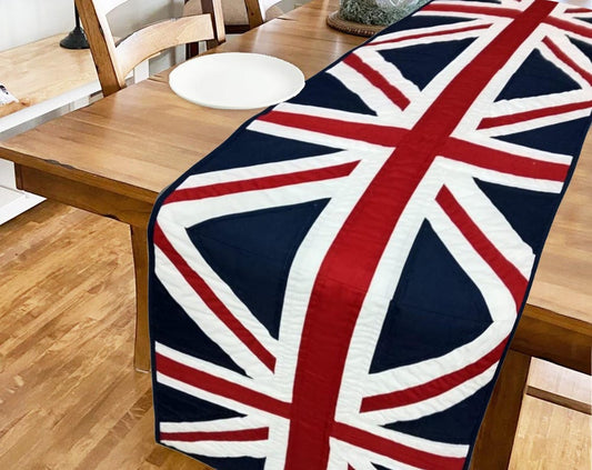 Table runner quilted patchwork Union Jack