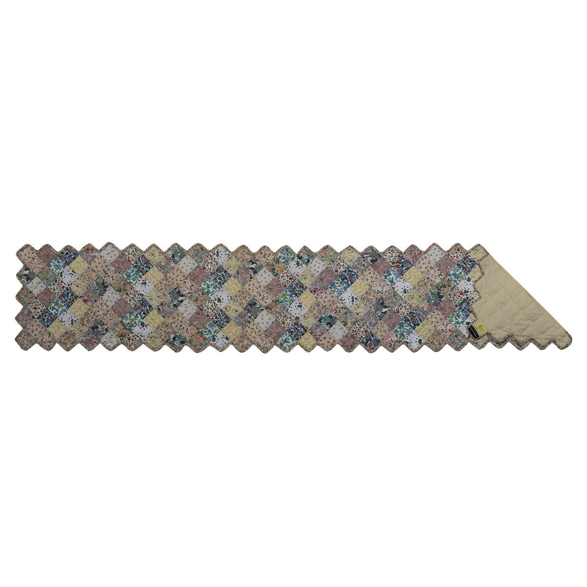 Table runner quilted patchwork Table Runner & Toppers Calico Country Floral by HOME HEART Brands(made in INDIA)