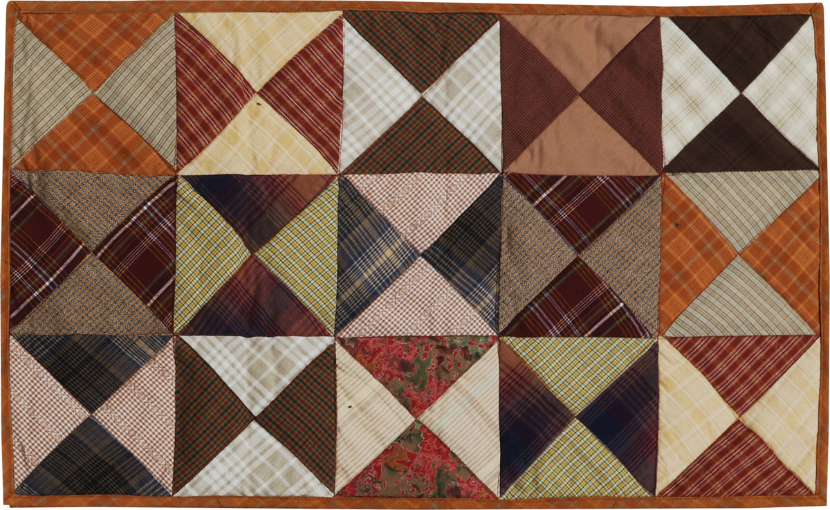 Quilted Table Runner & Toppers kaleidoscope patchwork country fashion fall mix by HOME HEART Brands(made in INDIA)