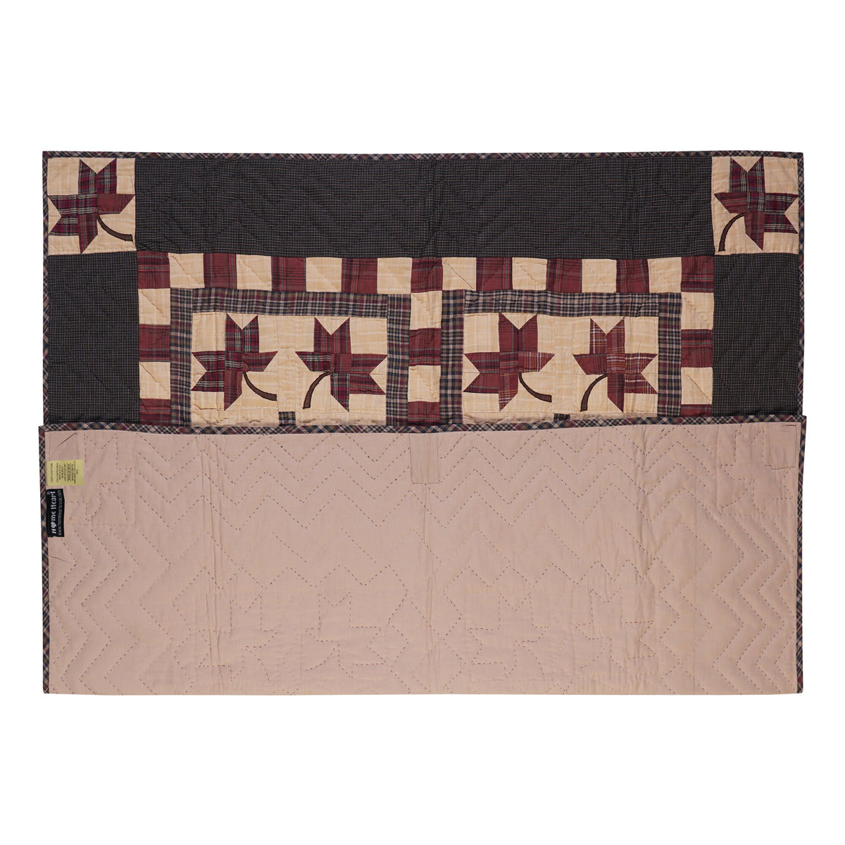 Throw, wall hanging ,Table Topper, Baby quilt 45"x45" patchwork autumn leaves Hand Quilted 100% Cotton by Home Heart brands (Made in India)