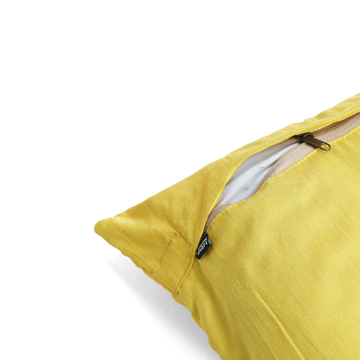 Lemon yellow Quilted Faux Dupioni Silk Cushion Covers Throw Pillow, Zipper Closure, Accent Pillow Decorative pillow by HOME HEART Brands