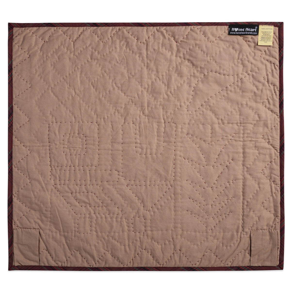 Hand made Hand quilted Throw Quilt, Table Topper 20"x20" welcome home crow quilt by Home Heart brands (Made in India)