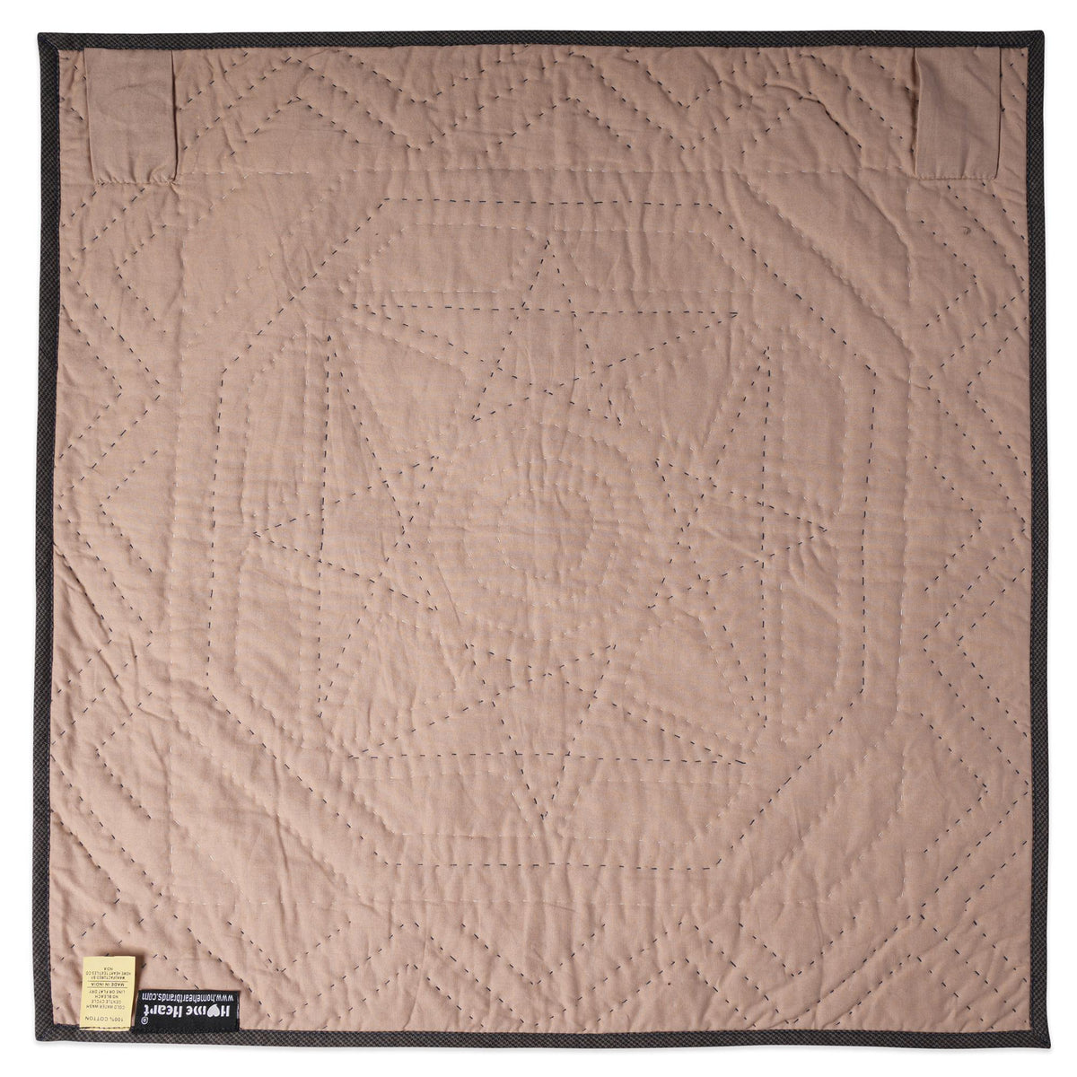 Hand made Hand quilted Wall hanging, Throw Quilt, Table Topper 19"x19" Galaxy star blue plaid quilt by Home Heart brands (Made in India)
