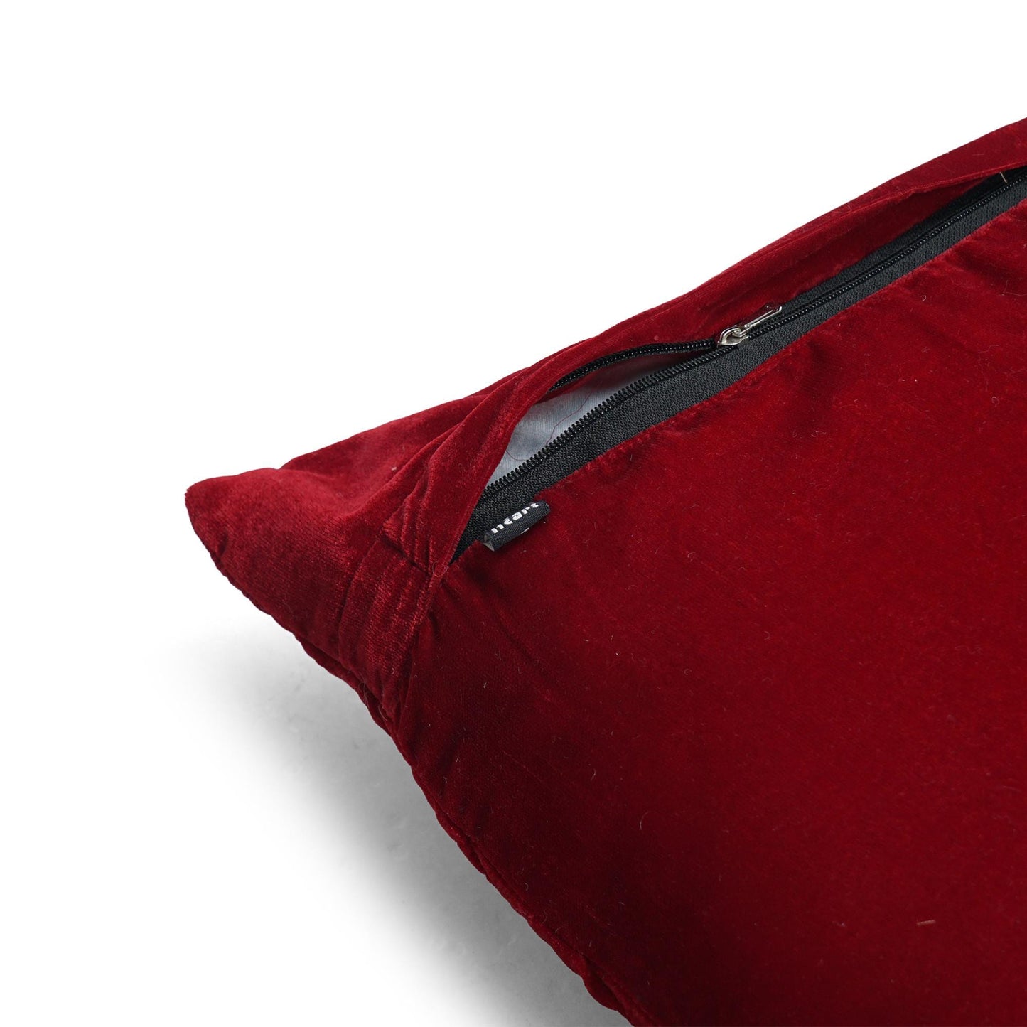 Cushion cover quilted Burgundy Red premium micro velvet Throw Pillow, Zipper Closure, Accent Pillow Decorative pillow by HOME HEART Brands