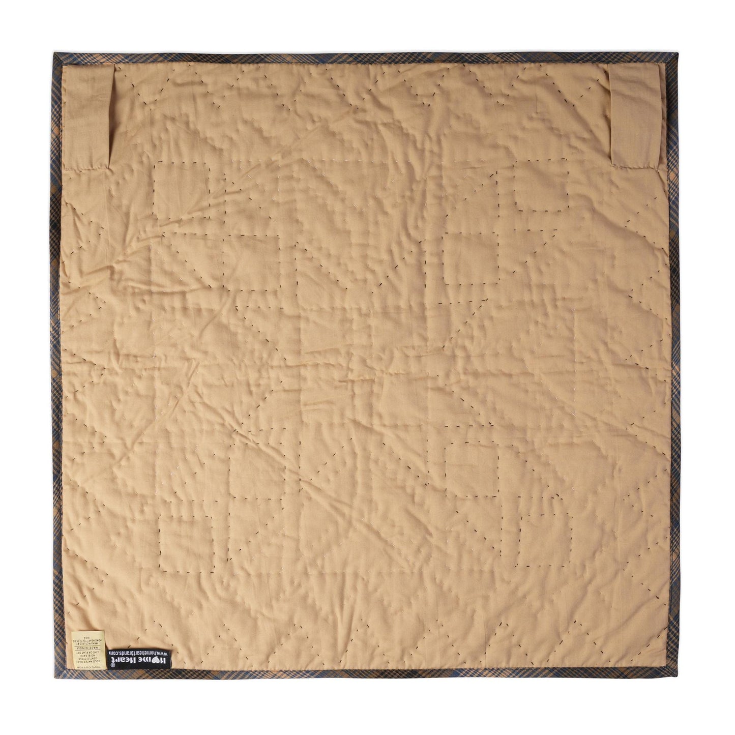 Southwestern star 19"X19" Hand crafted block quilt, small quilt, Table Topper calico fabric by Home Heart brands (Made in India)