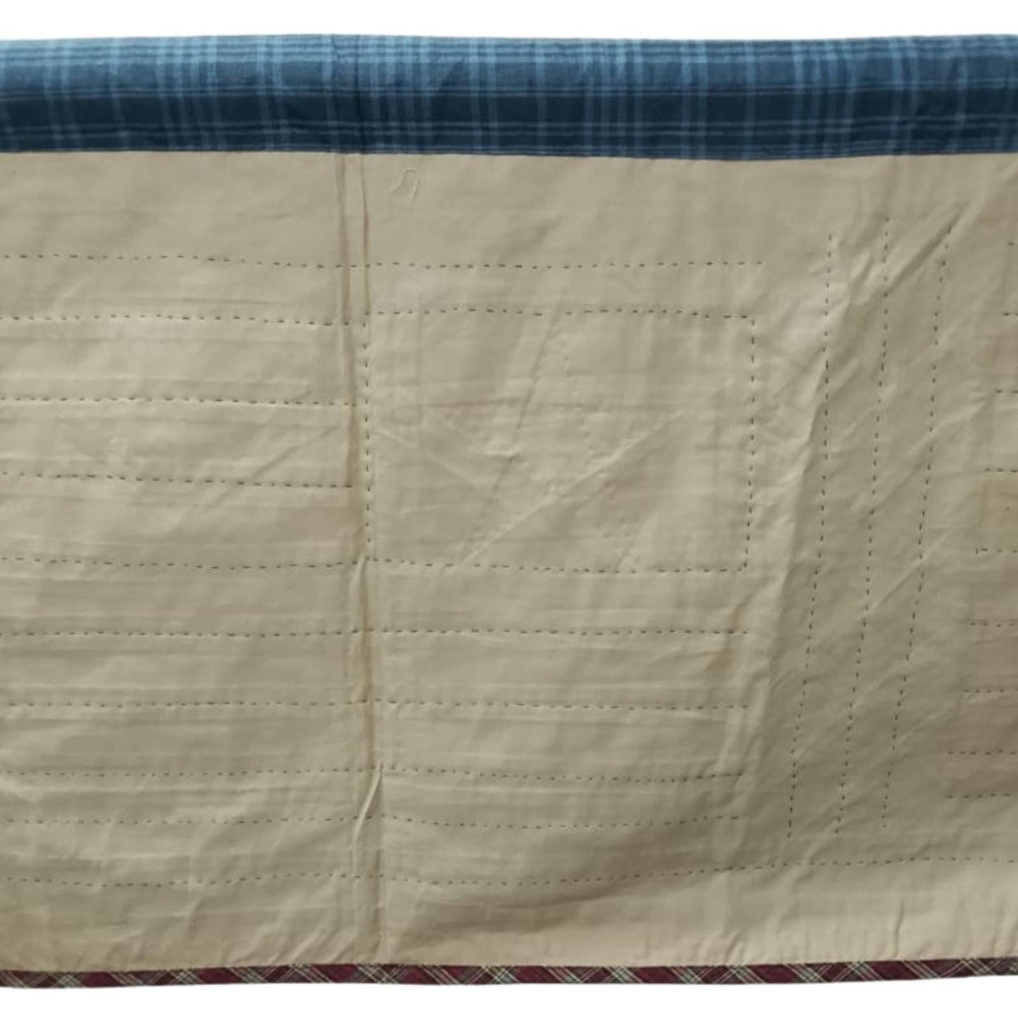 Window valance panel Plaid patchwork quilted Old glory Americana flag Window Treatment valance 17"x72" by HOME HEART Brands (Made in India)