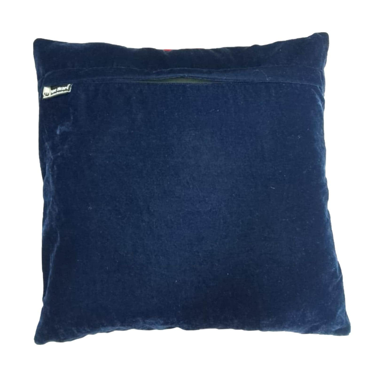 Velvet Union Jack pillow cover, cushion cover, three layered pillow not included red micro velvet fabric by HOME HEART Brands(made in India)