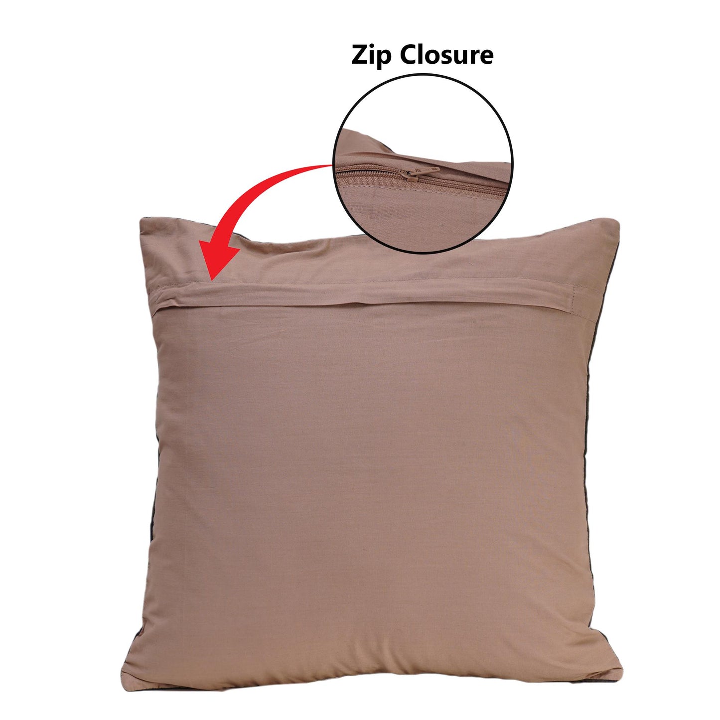 Quilted patchwork 16"x16" pillow cover, cushion cover, decorative throw pillow winter berry star plaid by HOME HEART Brands(made in India)