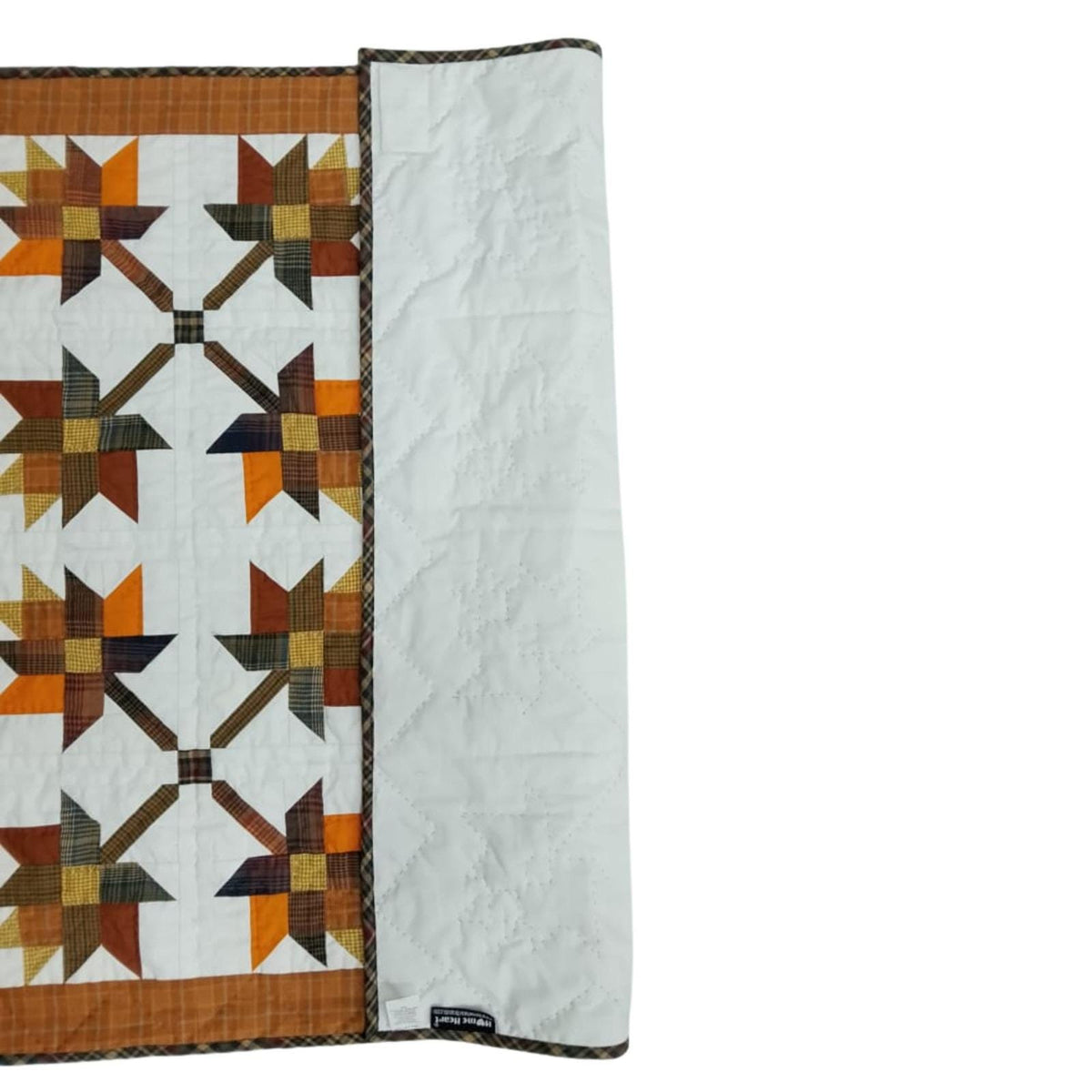 Hand made hand quilted quilt, table accent piece, Table topper Autumn leaves fall quilt 100% Cotton Heirloom Quality by HOME HEART Brands