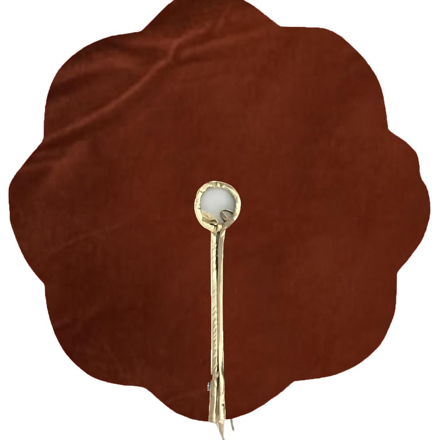 Christmas Tree Skirt Dark Rust Velvet Scallop Christmas Tree Skirt with Gold Trim – Handcrafted by Home Heart textiles co