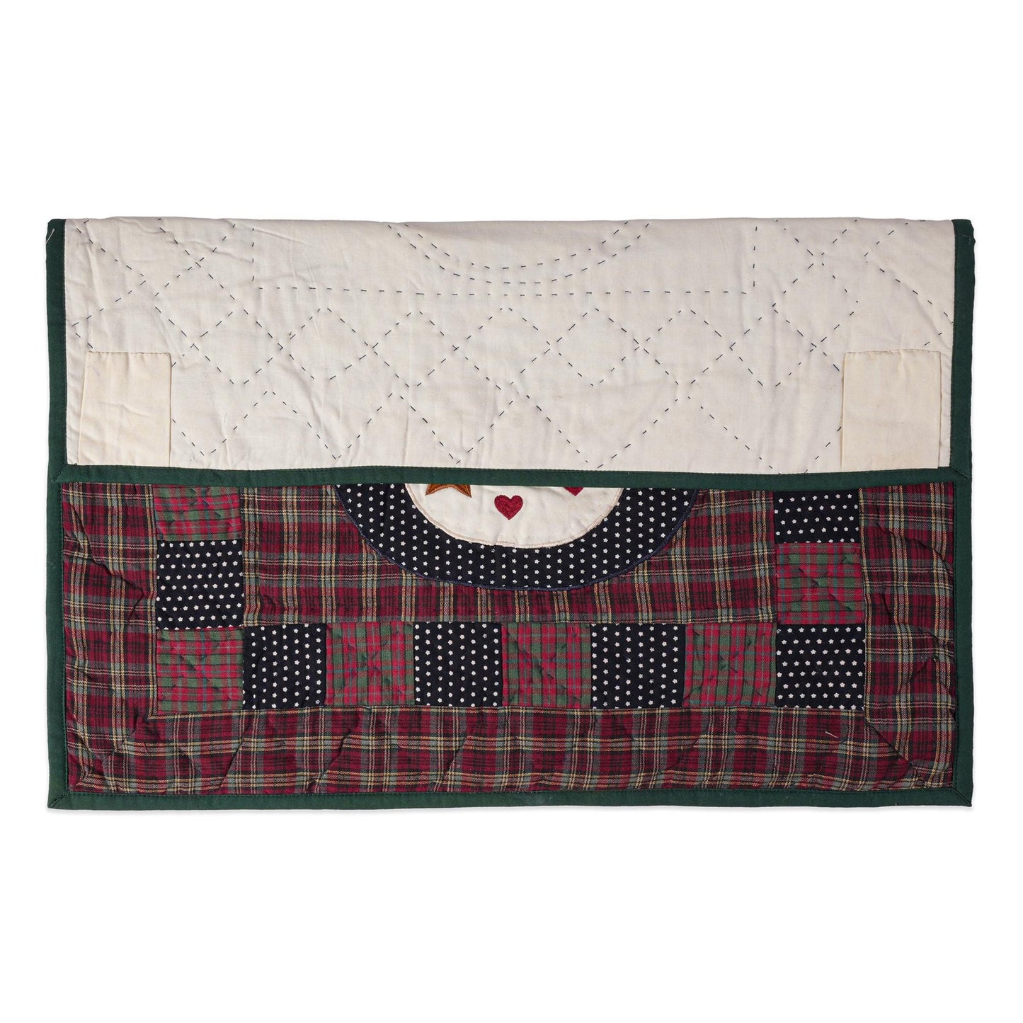 Hand made Hand quilted Throw Quilt, Table Topper 19"x19" snowman quilt by Home Heart brands (Made in India)