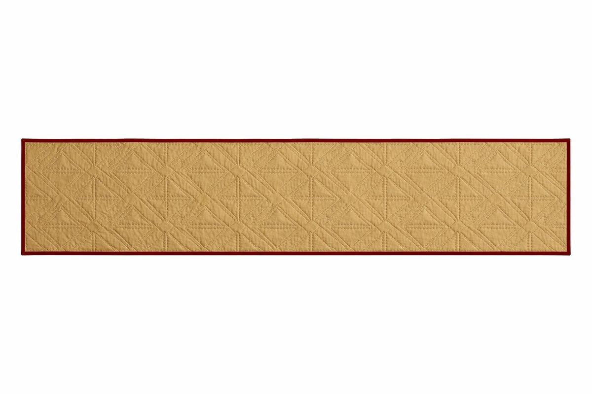 Primitive Pinwheel Quilt Table Runner Hand Quilted table runner, patchwork Calico Country cotton fabric by HOME HEART Brands(made in INDIA)
