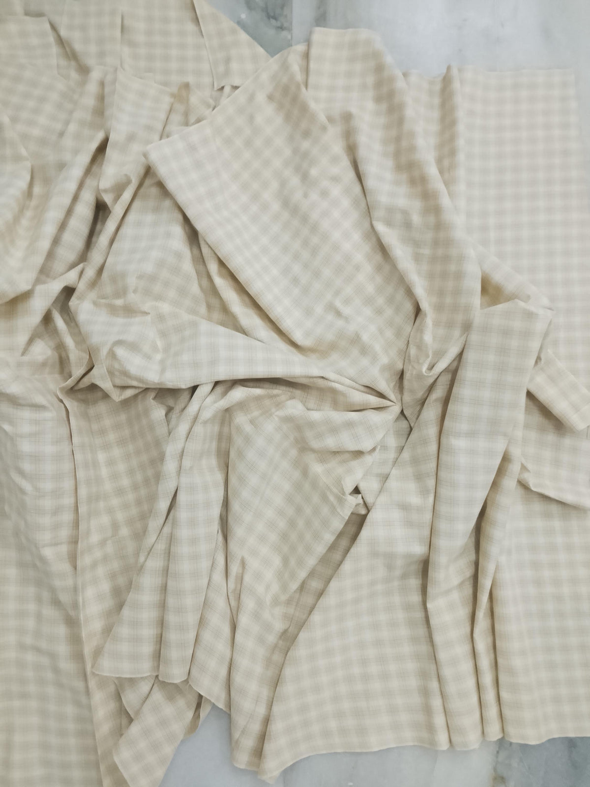 Quilt Fabric soft cotton khaki beige wheaten plaid home spun Fabric choose your yard in cut collection by HOME HEART Brands (Made in India)