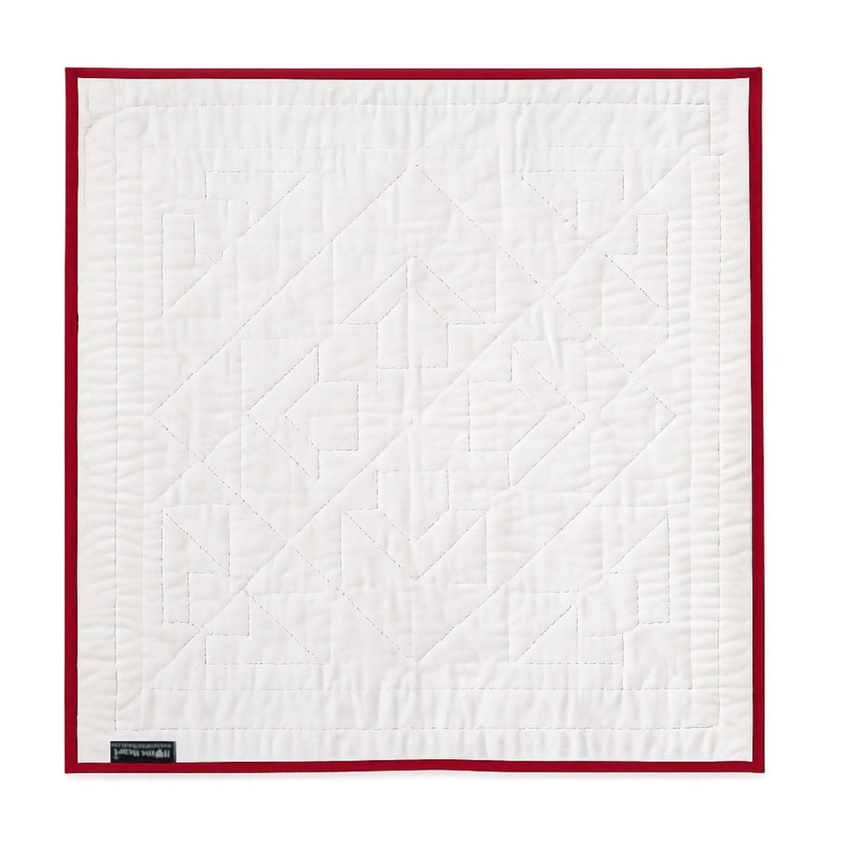 Wall hanging Hand made hand quilted quilt, Throw, Table topper Red Diamond chain square 100% Cotton Heirloom Quality by HOME HEART Brands