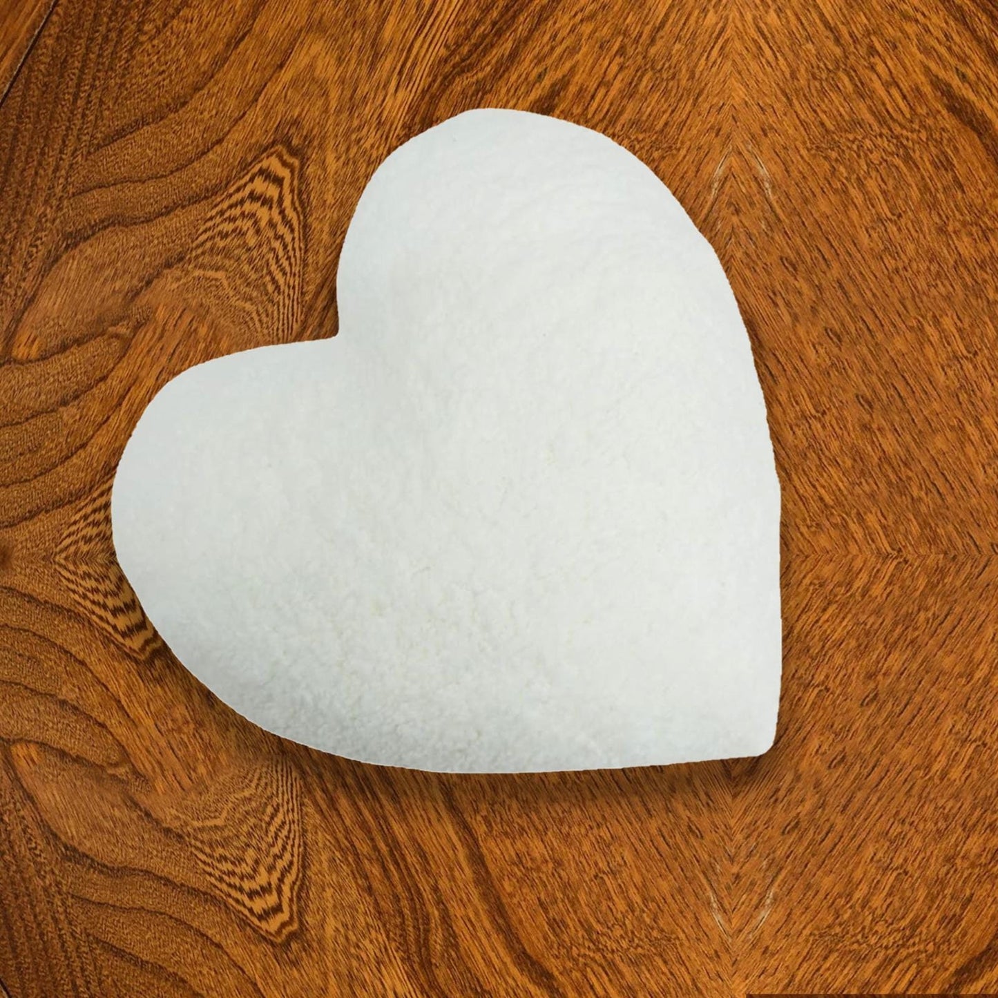 Sherpa Heart pillow soft plush, neutral heart pillow, neutral heart decor, sherpa heart shaped pillow by HOME HEART Brands (Made in India)