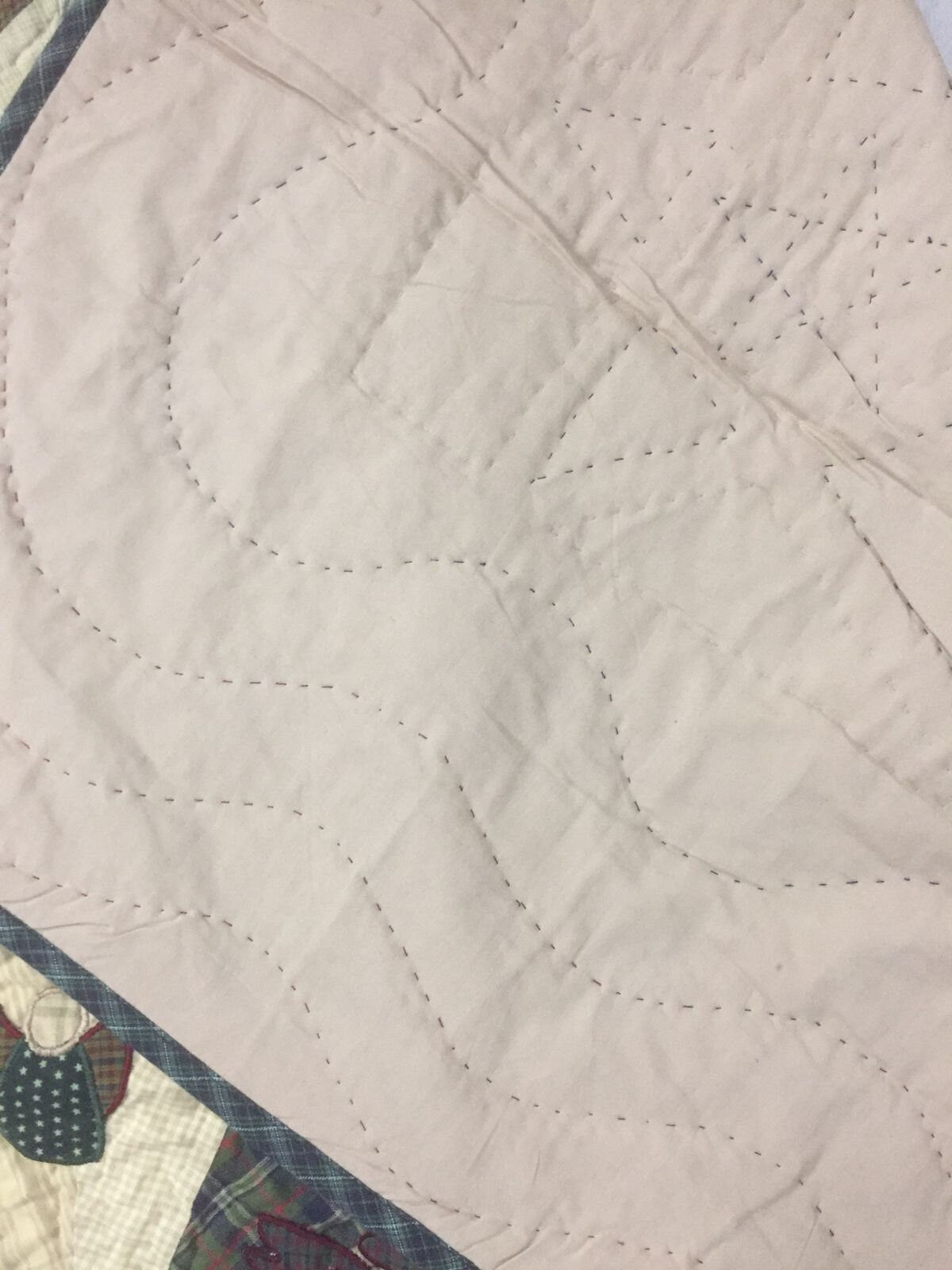Hand made Throw Quilt, Table Toppers 44"x44" Angle primitive Star embroidered Hand Quilted Cotton quilt by Home Heart brands (Made in India)