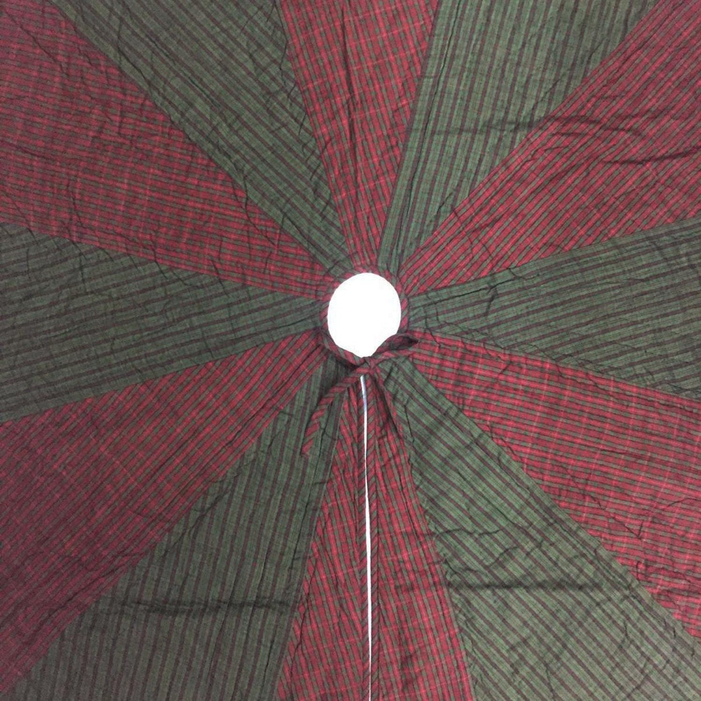 Christmas tree skirt hand made hand quilted patchwork Country red green plaid Thick Double Layer by HOME HEART Brands