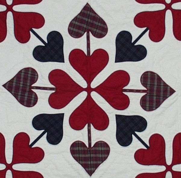 Valentine's day wall hanging quilt hand quilted table topper, Baby Quilt heart embroidered 100% Cotton patchwork by HOME HEART Brands(India)