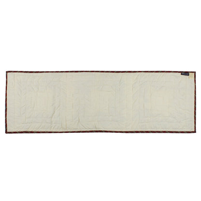 Quilted Table Runner & Toppers patchwork Boston common country fashion mix plaid and off white by HOME HEART Brands(Made in India)