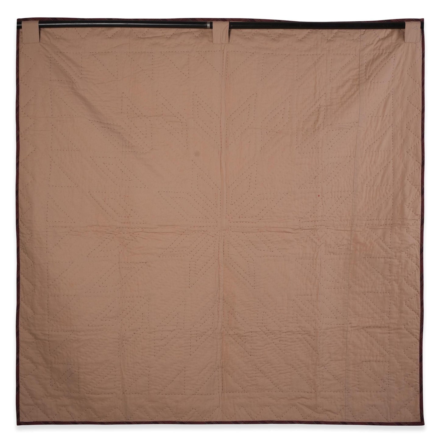 Hand made Hand quilted Throw Quilt, Table Toppers 44"x44"  primitive Broken star patchwork Cotton quilt by Home Heart brands (Made in India)