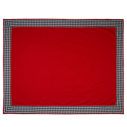 Table Cloth Red Cotton 10oz(310 gsm) duck Canvas Fabric Dining Tablecover for Decoration Machine Washable Made in India by Home Heart Brands