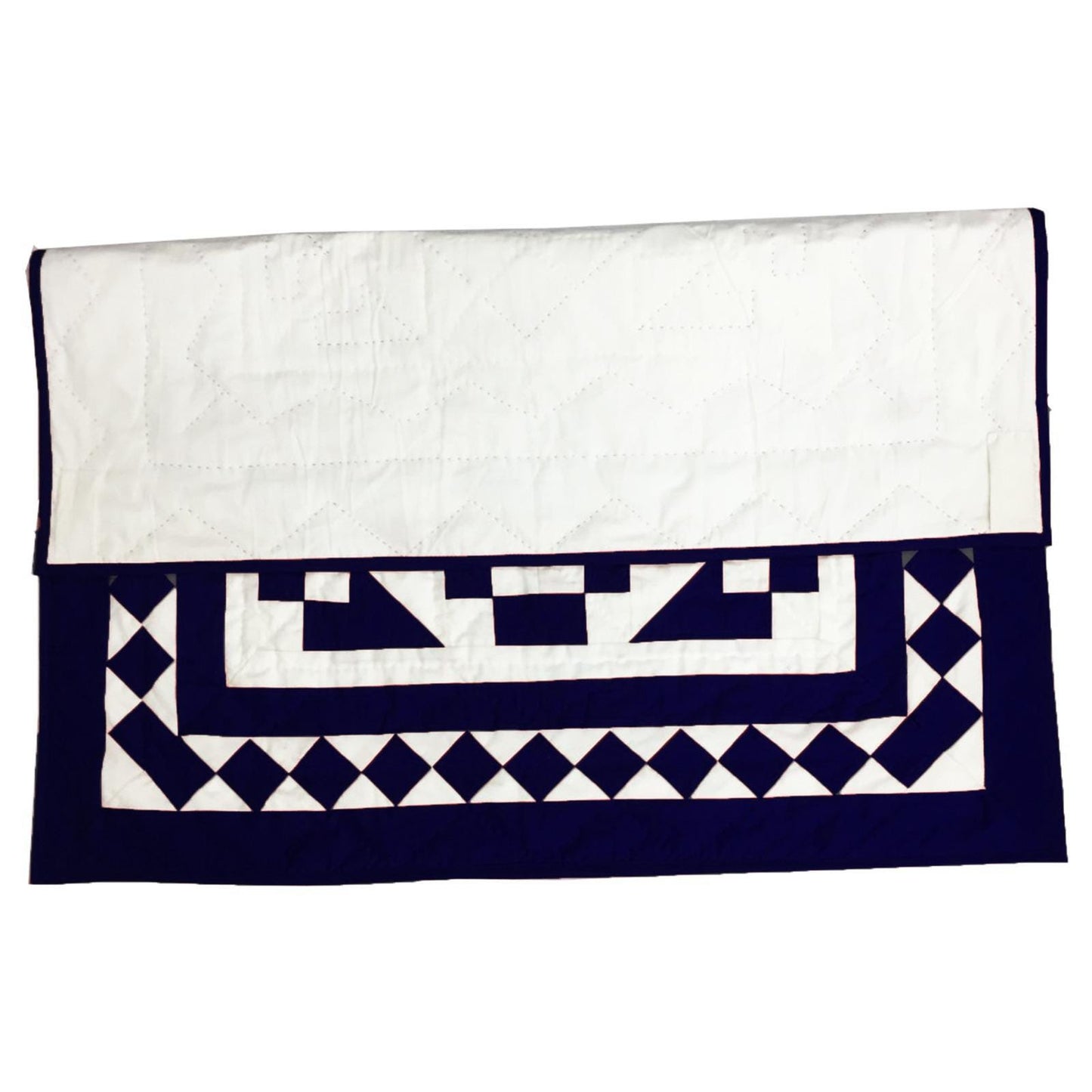 Wall hanging hand made hand quilted quilt, Throws, Table topper, Baby Quilt  Navy blue Diamond square cotton quality by HOME HEART Brands