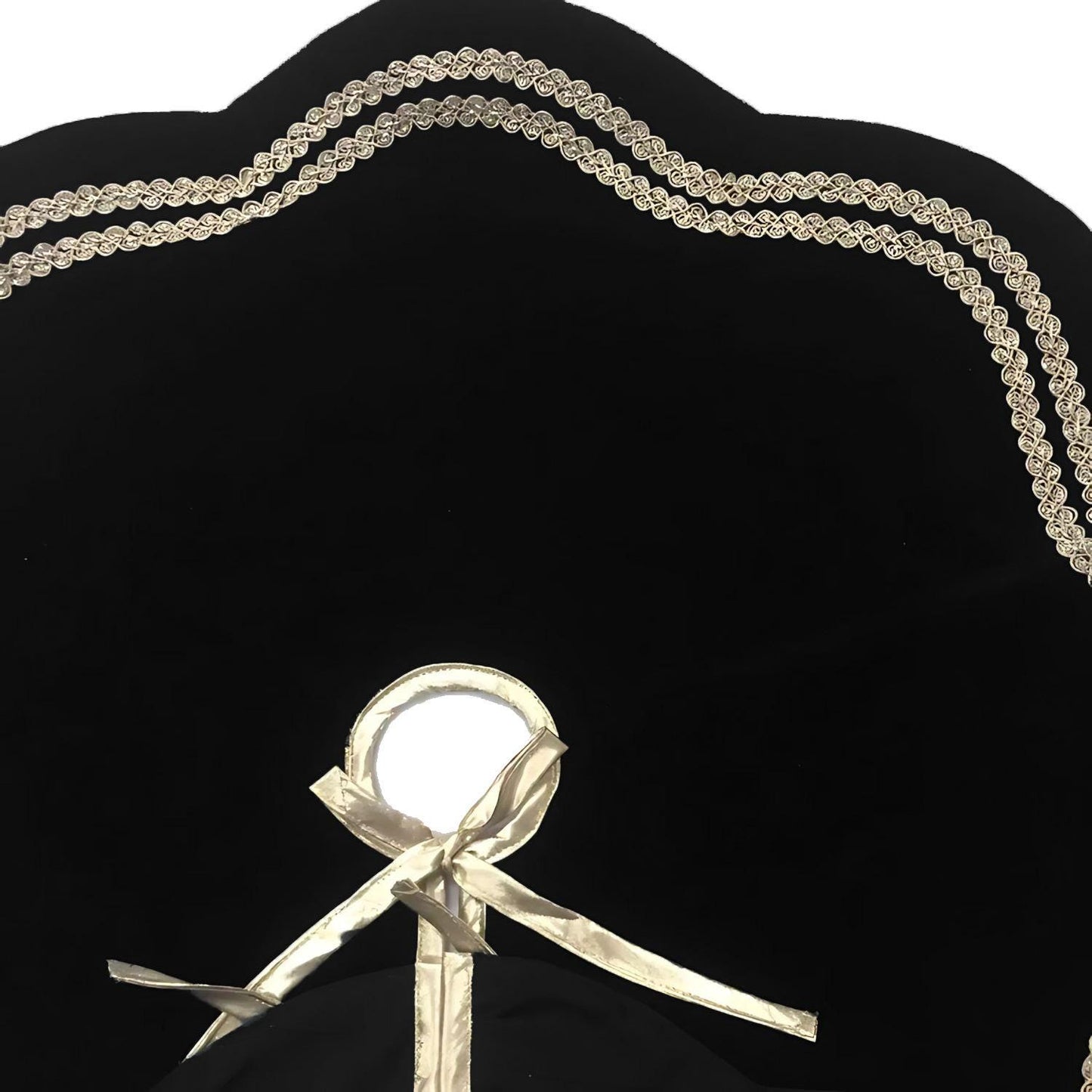 Christmas Tree Skirt Handcrafted Scallop Design black Velvet, Gold Trim Double Layer Heirloom tree skirt by HOME HEART Brands(Made in India)
