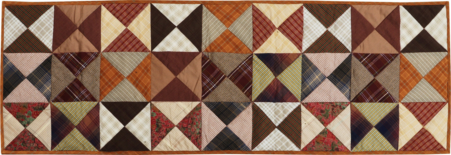 Quilted Table Runner & Toppers kaleidoscope patchwork country fashion fall mix by HOME HEART Brands(made in INDIA)
