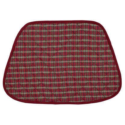Wedge quilted placemat ,Trivet, pot holder, table mat christmas red plaid cotton reversible placemat by HOME HEART Brands(India)