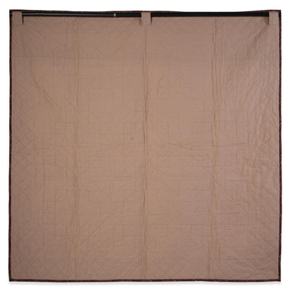 Hand made Hand quilted Throw Quilt, Wall hanging, 45"x45" country Flying geese multi plaid quilt by Home Heart brands (Made in India)