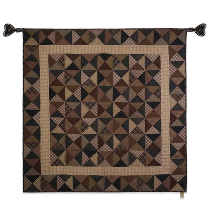 Throw Quilt, Wall hanging ,Table Toppers & baby quilt kaleidoscope country Hand Quilted cotton quilt by Home Heart brands (Made in India)