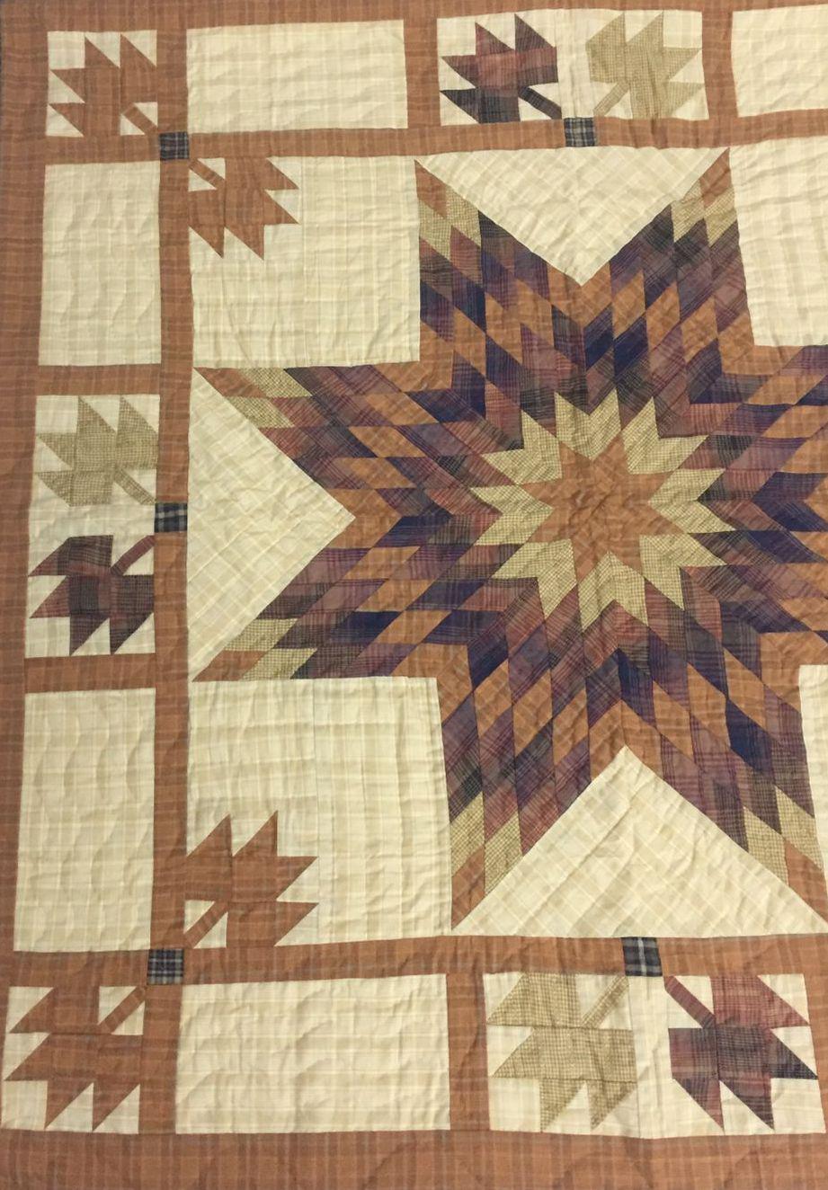 Wall hanging country quilt,Throws,Table topper Hand quilted quilt Autumn splendor 44"x44" Cotton Heirloom Quality by HOME HEART Brands