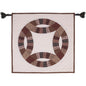 Square block small quilt wall hanging 19"x19" country table topper,two sew pocket hand quilted patchwork by HOME HEART Brands(Made in India)