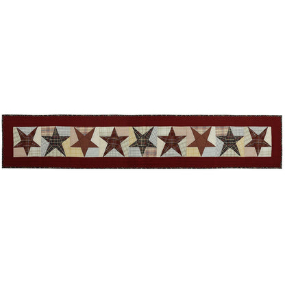 Quilted Table Runner & Toppers patchwork colonial country star primitive plaid by HOME HEART Brands( made in INDIA)