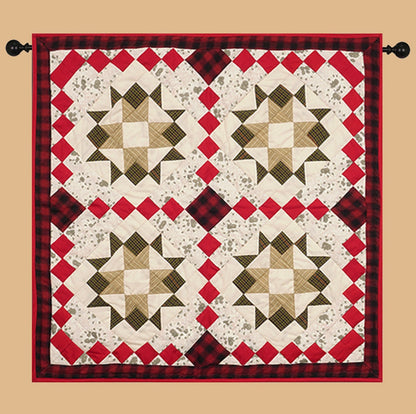 Table runner, small quilt,Wallhanging  Table Toppers multi prints Twinkle star patchwork with sew pocket by HOME HEART Brands(Made in India)