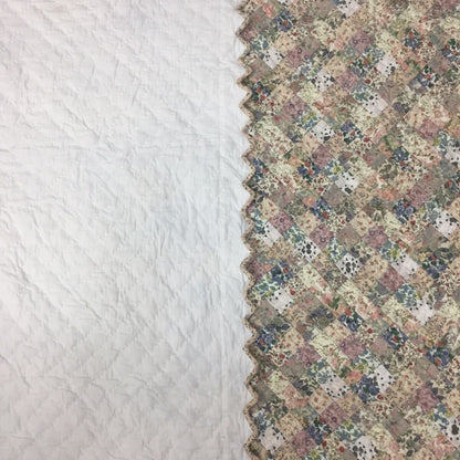 Make to order :Amish quilt plaid country floral Hand Quilted heirloom quality intricate size patchwork by HOME HEART Brands(Made in India)
