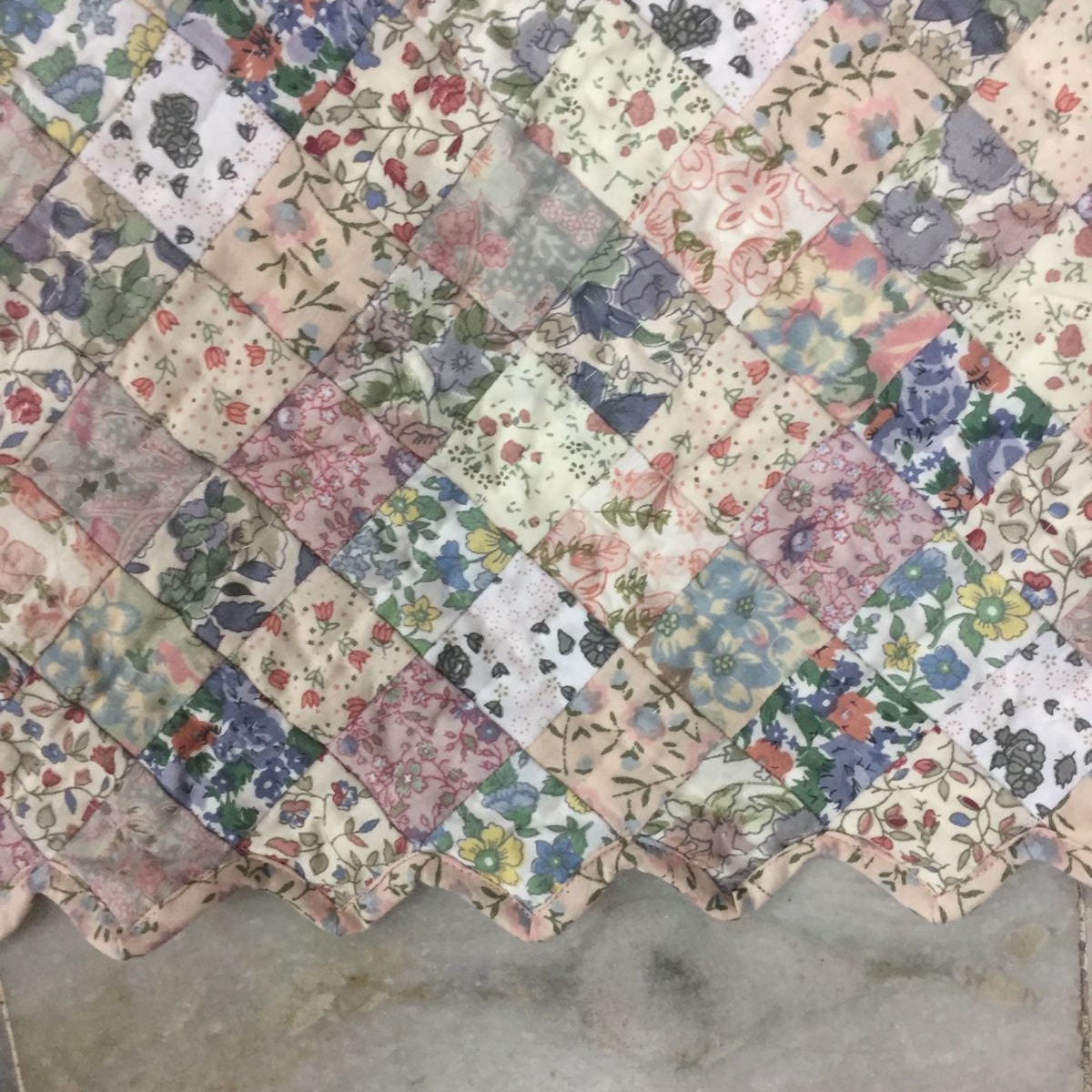 Make to order :Amish quilt plaid country floral Hand Quilted heirloom quality intricate size patchwork by HOME HEART Brands(Made in India)