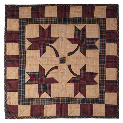 Hand made Hand quilted Throw Quilt, Table Topper 20"x20" Autumn leaves quilt by Home Heart brands (Made in India)