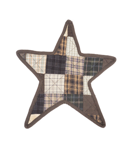 Quilted Trivet/Pot Holder/Table topper/hot pads country Farm house American star 10"x10" Patchwork by HOME HEART Brands( Made in India)