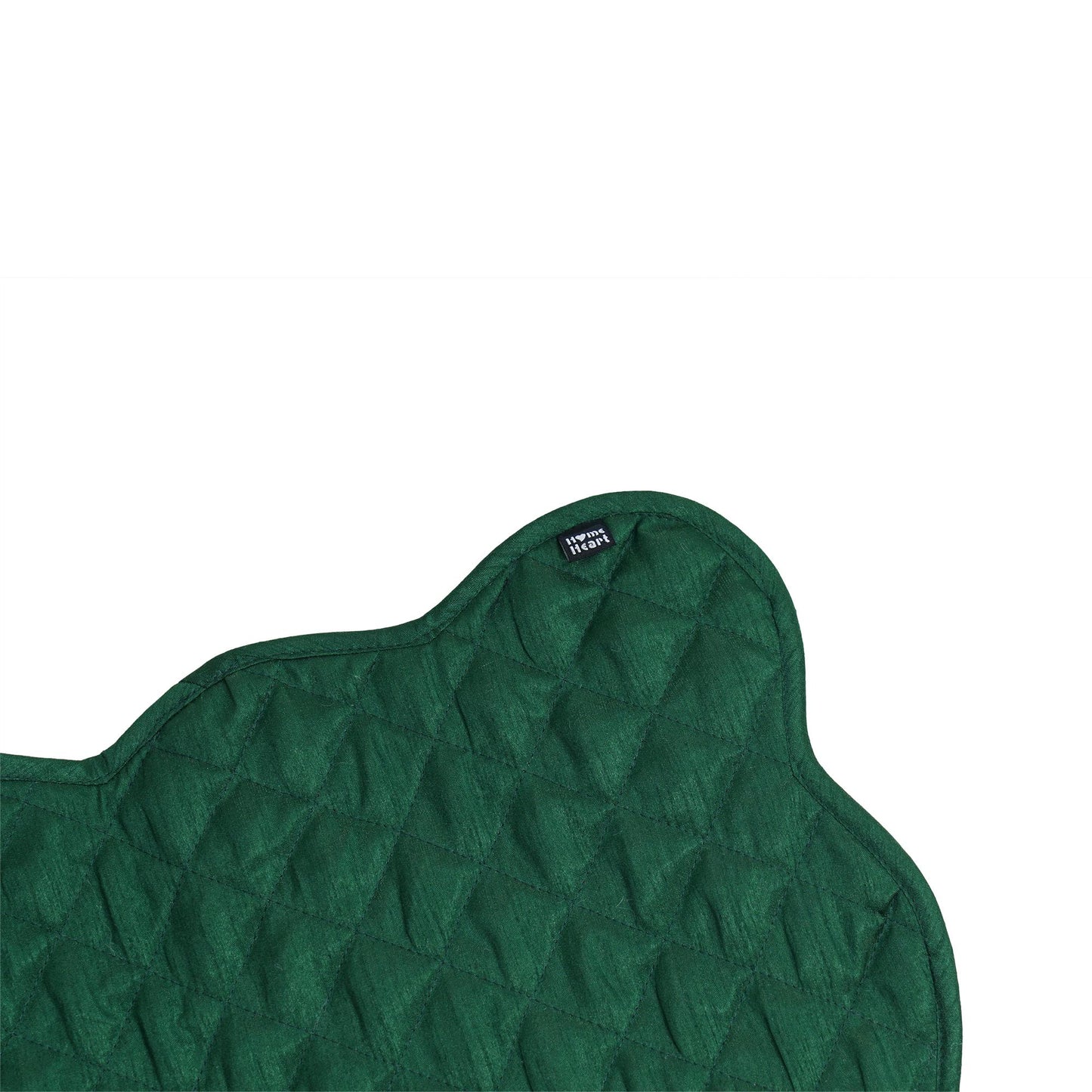 Dupioni Silk Green reversible Quilted Table runner, Trivet, placemat  & Table toppers design by HOME HEART Brands
