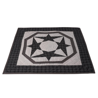 Hand made Hand quilted Wall hanging, Throw Quilt, Table Topper 19"x19" Galaxy star blue plaid quilt by Home Heart brands (Made in India)